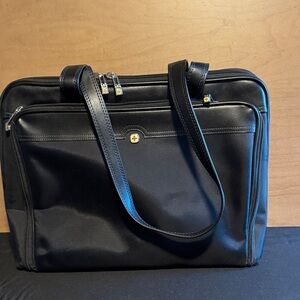 Black Laptop Briefcase Tote - Professional Carry